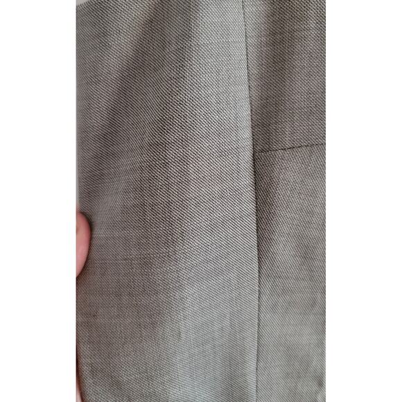 MaxMara Max Mara Fazio Wool Silk Blend Flared Hem Dress Gray Beige 10 - Picture 11 of 12